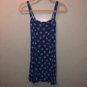 Rural blue flowered sundress